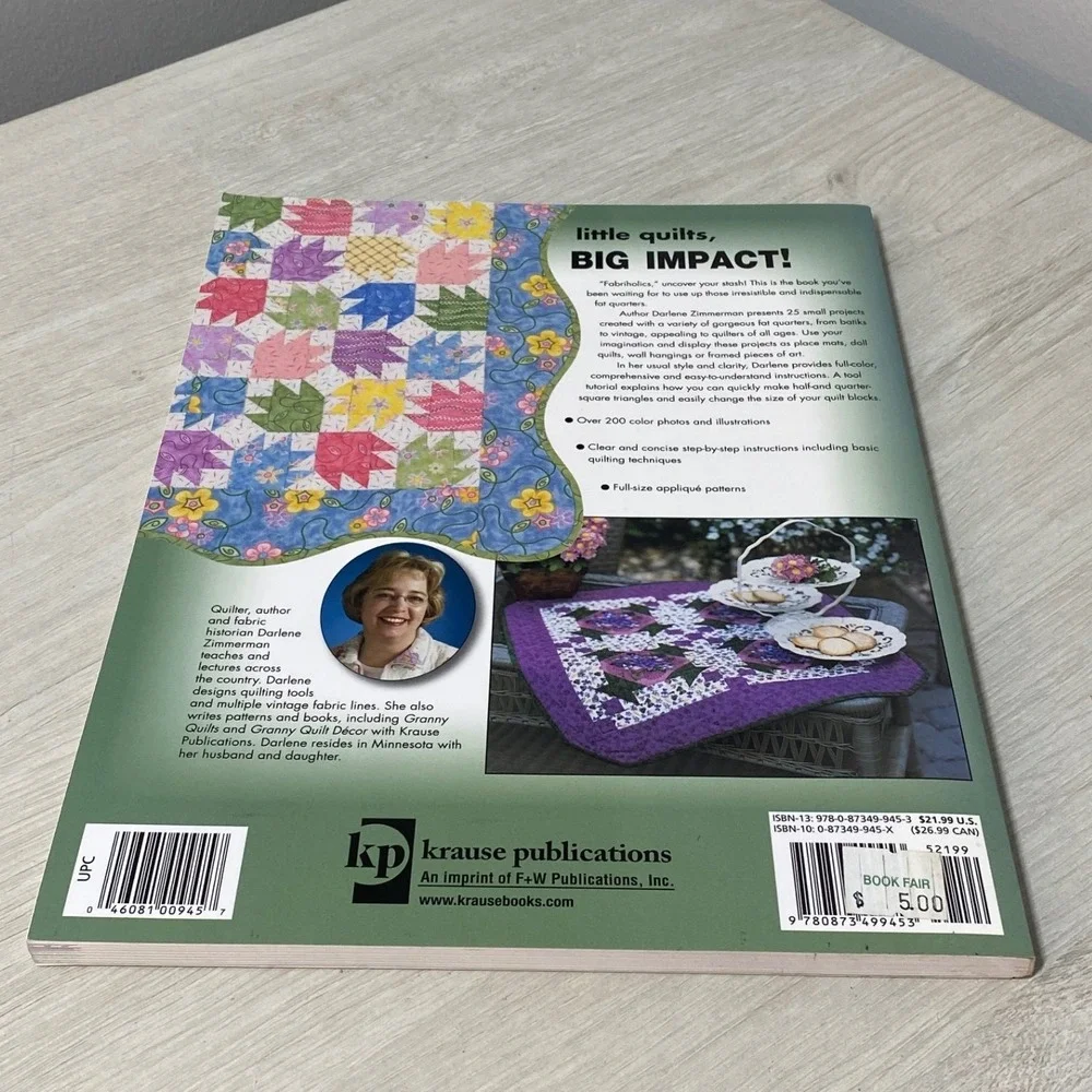 Fat Quarter Small Quilts Darlene Zimmerman 25 Projects Quilting Patterns PB